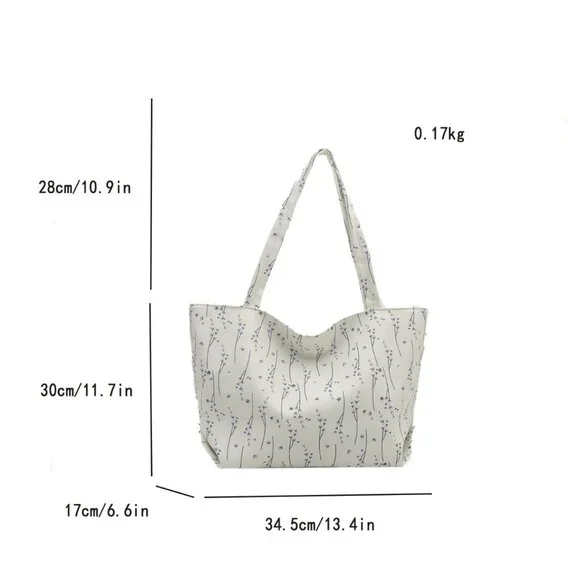 Medium Nylon Classic Style Sewing Thread Square Zipper Chic Floral Tote Bag - Picture 12 of 12